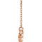 Bezel-Set Diamond Bar Necklace, 14k Rose Gold, 16-18" (0.5 Ctw, G-H Color,I1 Clarity)