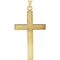 Inlay Cross 14k Yellow Gold Pendant (42X25MM)