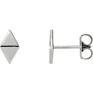 Geometric Triangle Stud Earrings, Sterling Silver