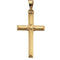 Embossed Cross Small 14k Yellow Gold Pendant