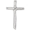 Woodgrain Cross Brushed Rhodium-Plated 14k White Gold Pendant (50.75X32.25MM)