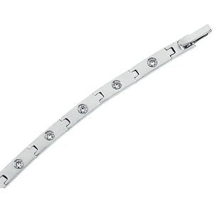 Cubic Zirconia Line Bracelet, Sterling Silver, 7"