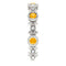 Citrine and Diamond Vintage-Style Ring, Rhodium-Plated Sterling Silver (0.03 Ctw, G-H Color, I1 Clarity)