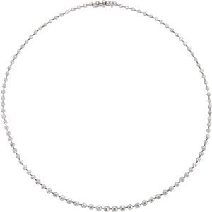 Diamond Necklace in 14k White Gold, 18" (5.00 Cttw)