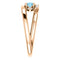 Aquamarine and Diamond Bypass Ring, 14k Rose Gold (.125 Ctw, G-H Color, I1 Clarity)