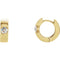 Diamond Solitaire Hoop Earrings, 14k Yellow Gold (1/2 Ctw, Color G-H, Clarity I1)