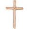 Woodgrain Cross Brushed 14k Rose Gold Pendant (50.75X32.25MM)