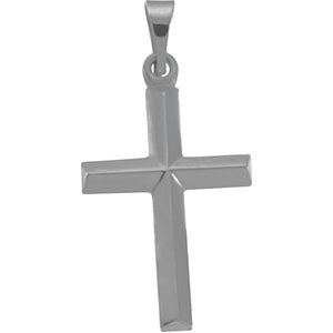 Latin Cross 14k White Gold Pendant