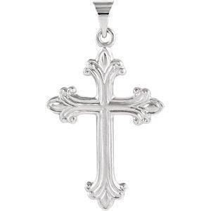 Platinum Fleury Cross Pendant (24X17.5MM)