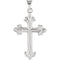 Fleury Cross Rhodium-Plated 14k White Gold Pendant (24X17.5MM)