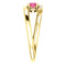 Pink Tourmaline and Diamond Bypass Ring, 14k Yellow Gold (.125 Ctw, G-H Color, I1 Clarity)