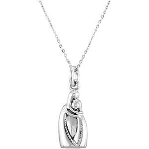 Sterling Silver Holding You Forever Ash Holder Pendant 18"