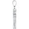 Rugged Cross Brushed Rhodium-Plated 14k White Gold Pendant (24X16MM)