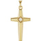 Diamond Cross 14k Yellow Gold Pendant