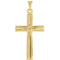 Latin Cross with Design 14k Yellow Gold Pendant