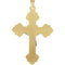 Two-Tone Byzantine Crucifix 14k Yellow and White Gold Pendant(20X16MM)