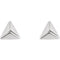 Petite Pyramid Stud Earrings, Rhodium-Plated 14k White Gold