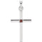 Platinum Mozambique Garnet Inset Cross Pendant (22.65x11.4MM)