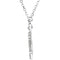 Diamond Initial Letter 'I' Rhodium-Plated 14k White Gold Pendant Necklace, 17" (GH, I1, 1/8 Ctw)