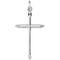 Pointed Cross Sterling Silver Pendant (25X15MM)