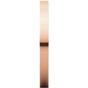 Slim-Profile 1mm Flat Stacking Band, 14k Rose Gold, Size 8