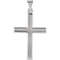 Inlay Cross Rhodium-Plated 14k White Gold Pendant (29X19MM)