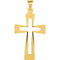 Cut-Out Roman Cross 14k Yellow Gold Pendant (27.50X18.00 MM)