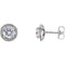 Platinum Diamond Halo-Style Earrings (5MM) (1.2 Ctw, G-H Color, I1 Clarity)