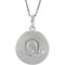 Diamond Letter 'Q' Initial Sterling Silver Pendant Necklace, 18" (.005 Ct, GH Color, I2 Clarity)