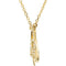 14k Yellow Gold Alphabet Initial Letter A Diamond Necklace, 17" (GH Color, I1 Clarity, 1/8 Cttw)