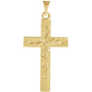 Church Cross 14k White Gold Pendant