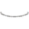 Petite Granulated Beaded Bar Pendant, 18k White Gold