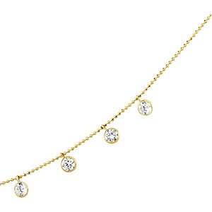14k White Gold Cubic Zirconia Necklace