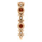 Mozambique Garnet and Diamond Vintage-Style Ring, 14k Rose Gold, Size 6.5