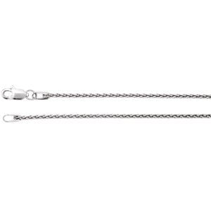 Curvy Cross 14k White Gold Necklace, 16"