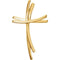 Modern Cross 14k Yellow Gold Pendant (29.00X16.50 MM)