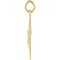 Child's Beaded Crucifix 14k Yellow Gold Pendant (14X9MM)