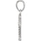 Beaded Botonee Cross Rhodium-Plated 14k White Gold Pendant (19.20X8.90 MM)