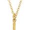 Sideways Cross 14k Yellow Gold Necklace, 16-18" (28X16.2 MM)