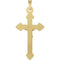 Two-Tone Hollow Crucifix 14k Yellow and White Gold Pendant (28X17MM)