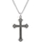 Men's Sterling Silver Cross Necklace, 24"