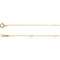 1 mm 14k Yellow Gold Diamond Cut Cable Chain, 16-18"