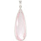 Rose Quartz Pear and Sterling Silver Necklace, 18"