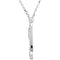 Diamond Initial Letter 'U' Rhodium-Plated 14k White Gold Pendant Necklace, 17" (GH, I1, 1/8 Ctw)