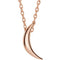 14k Rose Gold Crescent Necklace, 16-18"