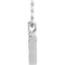 Petite Cross Rhodium-Plated 14k White Gold Pendant Necklace 16" and 18"