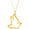 Diamond 'Dove' 14k Yellow Gold Pendant Necklace, 16" (1/4 Cttw)