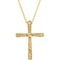 Diamond Cross Rhodium-Plated 14k Yellow Gold Necklace, 18" (.05 Ctw, H+ Color, I1 Clarity)