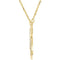 14k Yellow Gold Alphabet Initial Letter H Diamond Necklace, 17" (GH Color, I1 Clarity, 1/8 Cttw)