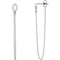 Petite Leaf Chain Dangle Earrings, Rhodium-Plated 14k White Gold